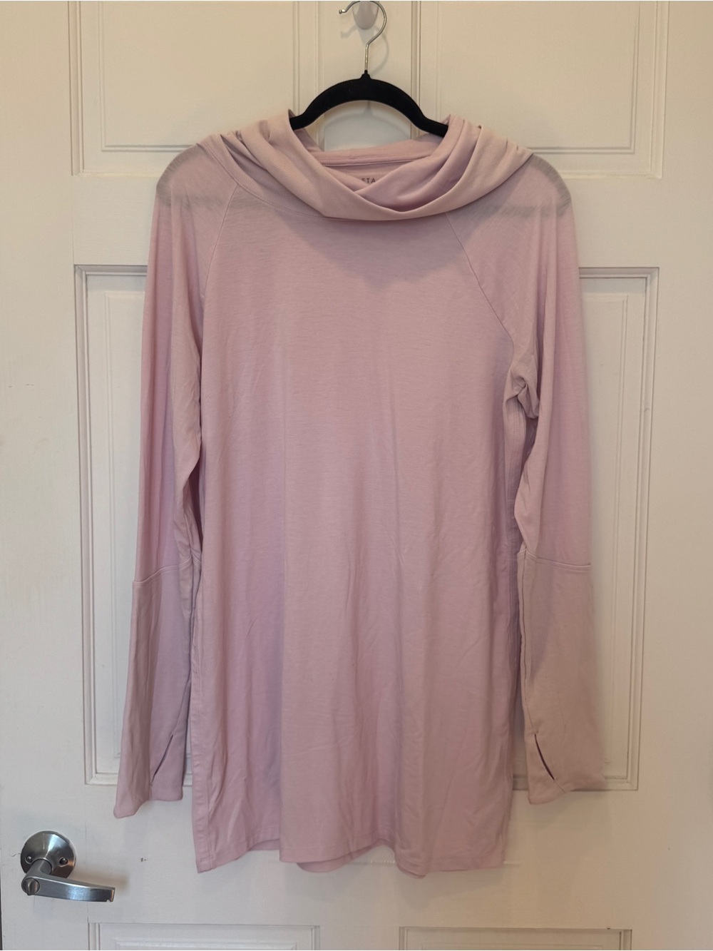 Athleta Essence Hooded Tunic XL Simply Lilac Pink Cowl Neck Yoga Athleisure